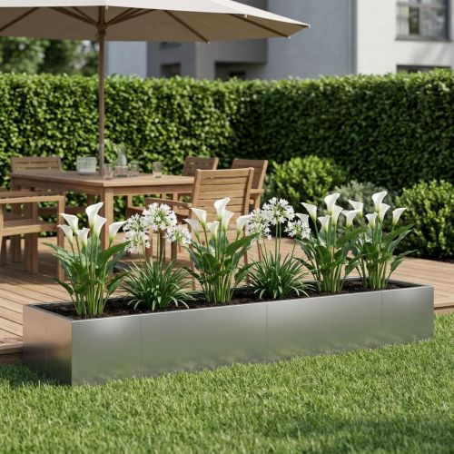 Задържащи стени 8 бр. 300 x 100 x 40 см Поцинкована стомана