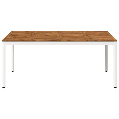 Маса за вечеря в градината Естествено и бяло 147 x 88,5 x 75 см