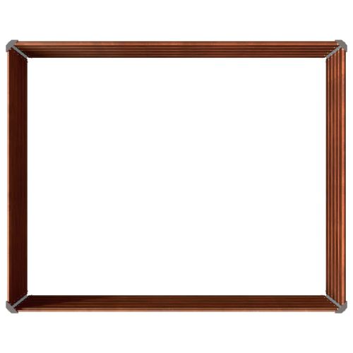 Вдигната леха за градина Ръждясало 100 x 80 x 55 см картон
