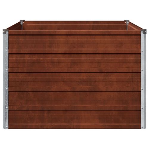Вдигната леха за градина Ръждясало 100 x 80 x 55 см картон