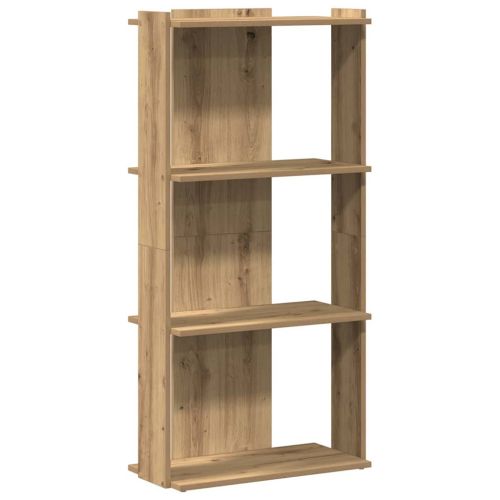 Библиотека 3 рафта дъб артизан 60x30x120 см инженерно дърво