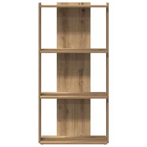 Библиотека 3 рафта дъб артизан 60x30x120 см инженерно дърво