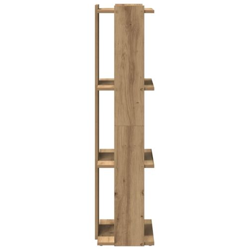 Библиотека 3 рафта дъб артизан 60x30x120 см инженерно дърво