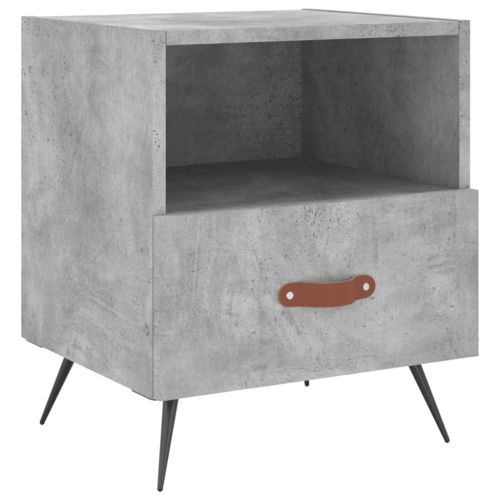 Нощни шкафчета 2 бр бетонно сиво 40x35x47,5 см инженерно дърво