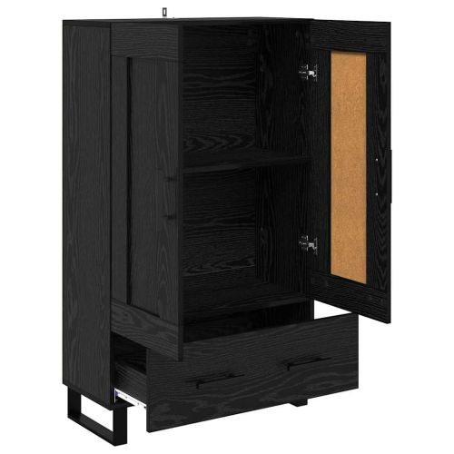 Висок шкаф Черния дъб 69,5 x 31 x 115 см Инженерна дървесина