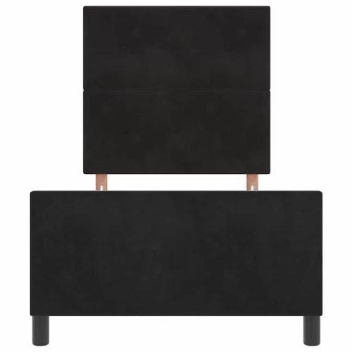 Легло с пружинирана основа с таблото Черно 80 x 200 cm Кадифе
