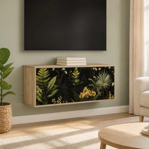 Стенен телевизионен шкаф RHENEN 102 x 33 x 40 см Дъб сонома