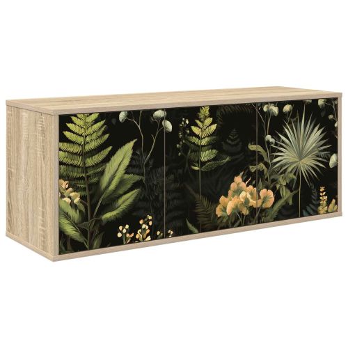 Стенен телевизионен шкаф RHENEN 102 x 33 x 40 см Дъб сонома