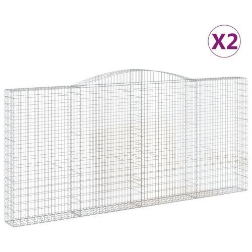 Габионни кошници арка 2 бр 400x30x180/200 см поцинковано желязо