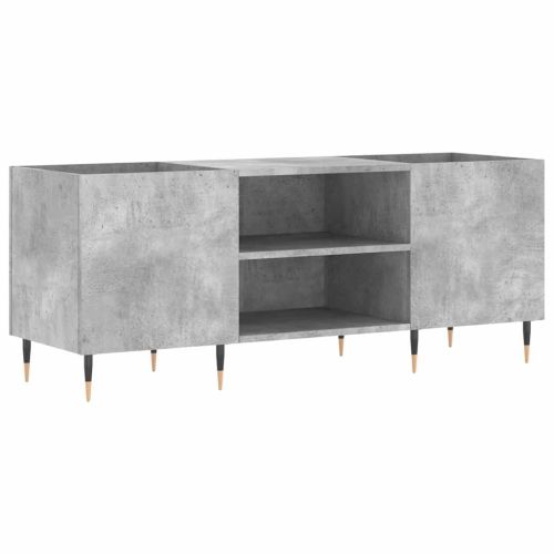 Шкаф за грамофонни плочи сив 121x38x48 см инженерно дърво