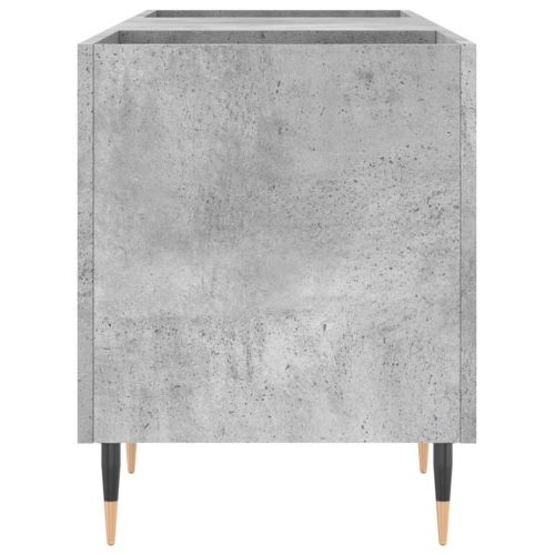Шкаф за грамофонни плочи сив 121x38x48 см инженерно дърво