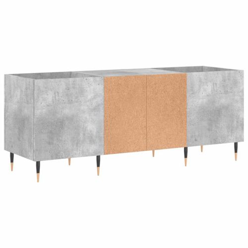 Шкаф за грамофонни плочи сив 121x38x48 см инженерно дърво