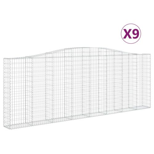 Габионни кошници арка 9 бр 400x30x140/160 см поцинковано желязо