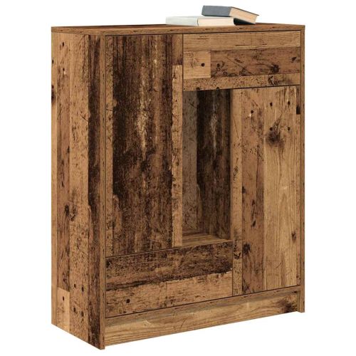 Бюфет с чекмеджета и вратички, старо дърво, 73x31x90 см
