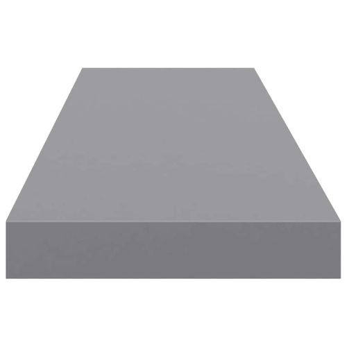Окачени стенни рафтове, 2 бр, сиви, 90x23,5x3,8 см, МДФ