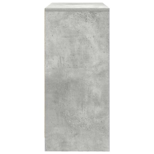 Бюфет с чекмеджета и вратички, бетонно сив, 70,5x34x74,5 см