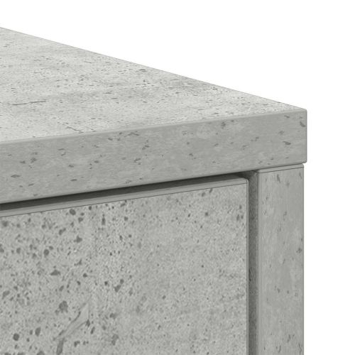 Бюфет с чекмеджета и вратички, бетонно сив, 70,5x34x74,5 см