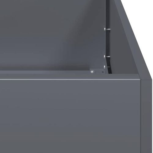 Саксия за цветя, антрацит, 120x40x40 см, студено валцувана стомана