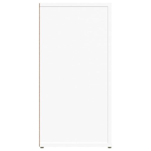 Сайдборд, бял, 100x30x59,5 см, инженерно дърво
