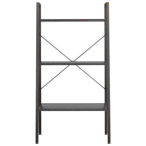 Стояща етажерка стълба 3 рафта черно 56x35x108 см