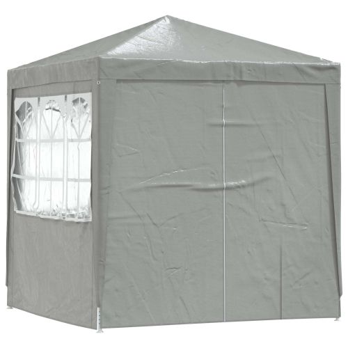 Парти шатър 200 x 200 x 240 см Светлосиво Полиетилен и стомана