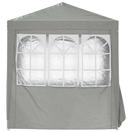 Парти шатър 200 x 200 x 240 см Светлосиво Полиетилен и стомана
