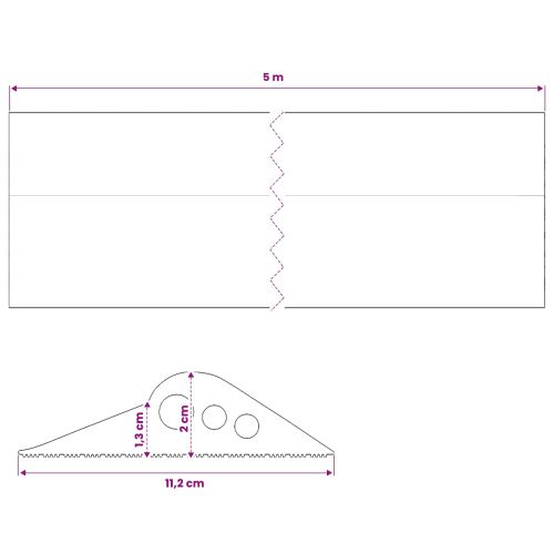 Уплътнение за Гаражна Под Черно 112 x 20 мм 5 м EPDM гума