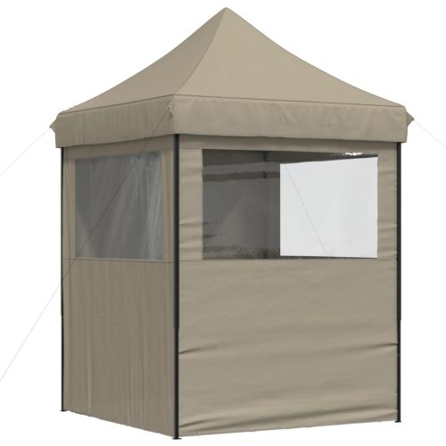 Сгъваема парти шатра pop-up с 4 странични стени таупе