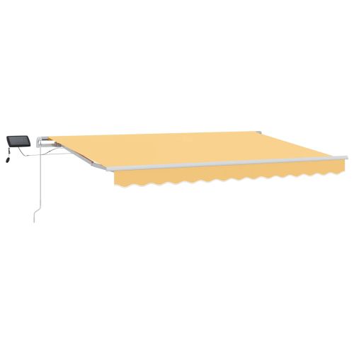 Прибираща се тента Пясък 350 x 250 cm Тъкан и алуминий
