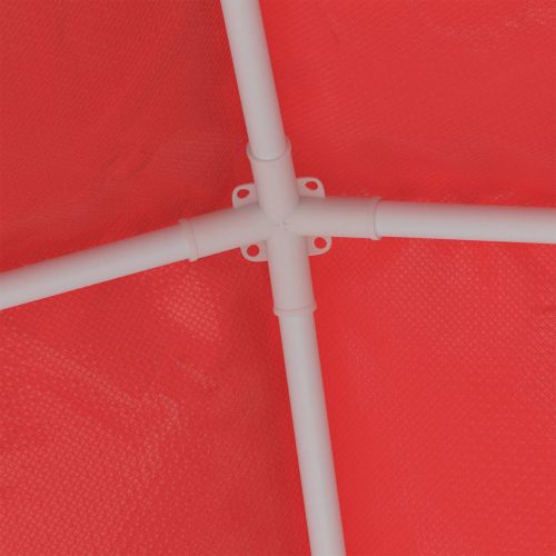 Парти шатър 250 x 250 x 240 см Червено Полиетилен и стомана