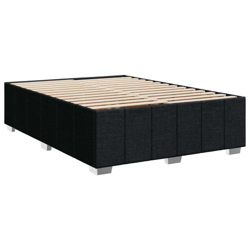 Континентално легло с матрак Черно 160 x 200 cm Текстил