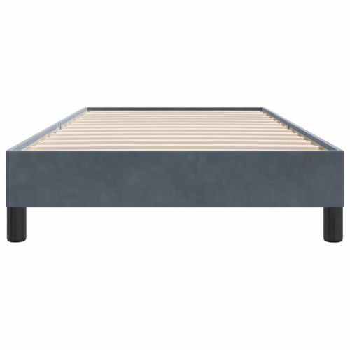 Box Spring Легло без матрак Тъмно сиво 100x210 cm Кадифе