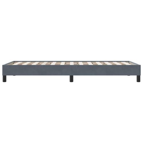 Box Spring Легло без матрак Тъмно сиво 100x210 cm Кадифе