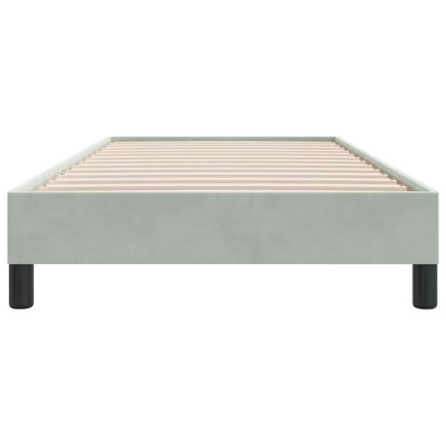 Box Spring Легло без матрак Светло сиво 90x210 cm Кадифе