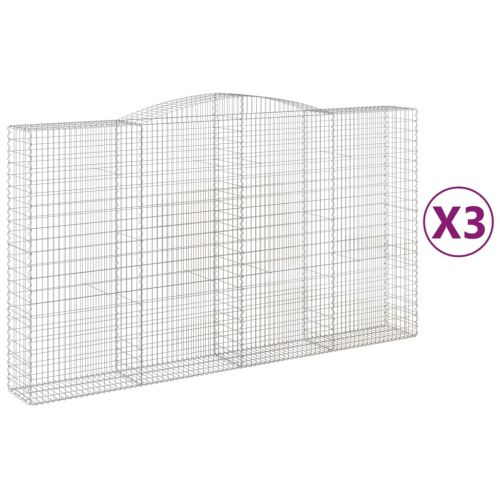 Габионни кошници арка 3 бр 400x50x220/240 см поцинковано желязо