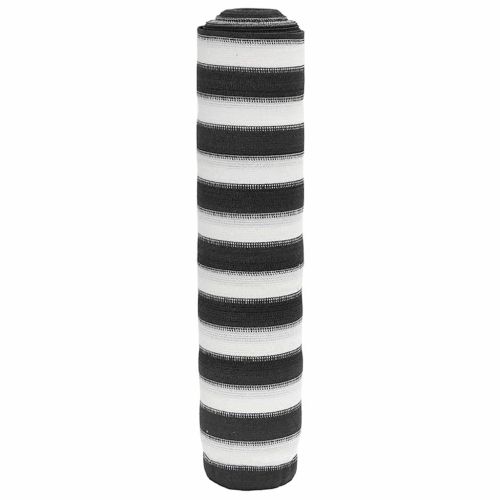 Засенчваща мрежа антрацит и бяло 2x25 м HDPE 150 г/м²