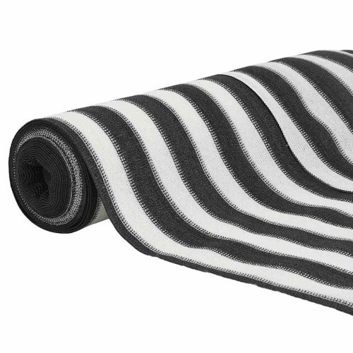 Засенчваща мрежа антрацит и бяло 2x25 м HDPE 150 г/м²