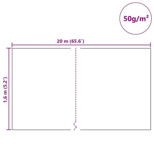 Флийс за защита на растения от замръзване Бяло 20 x 1,6 м