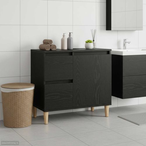 Шкаф за баня Черния дъб 65 x 33 x 60 см Инженерна дървесина
