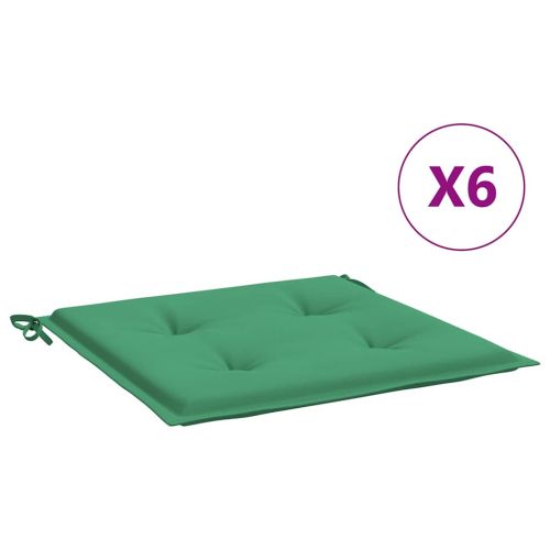 Възглавници за столове 6 бр зелени 50x50x3 см Оксфорд плат
