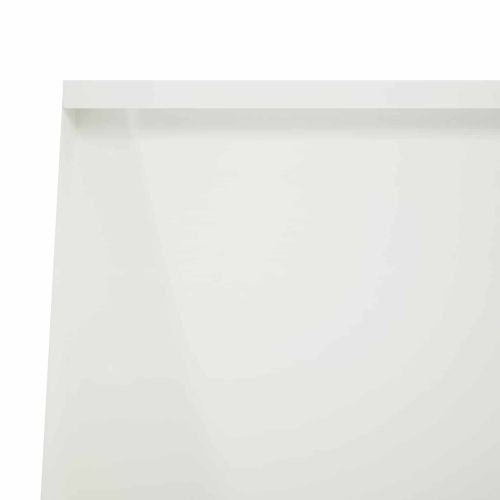 Задържащи стени 4 бр. 80 x 12 x 50 см Стомана Бяло