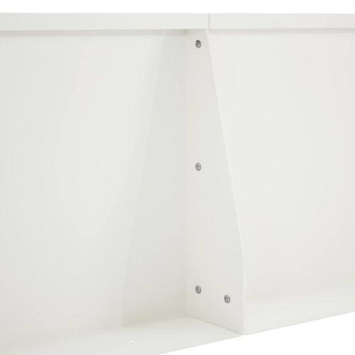 Задържащи стени 4 бр. 80 x 12 x 50 см Стомана Бяло