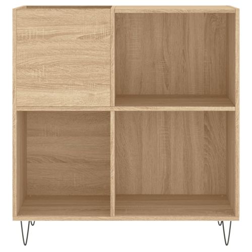 Шкаф за винилови плочи сонома дъб 84,5x38x89 см инженерно дърво