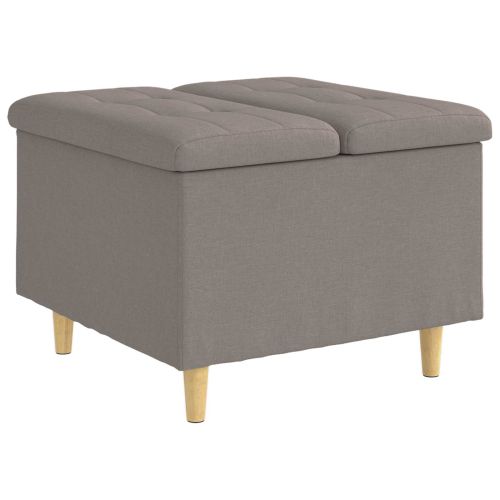 О1434томан с място за съхранение Таупе 60 x 60 x 45 cm текстил