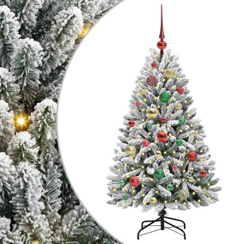 С изкуствено коледно дърво 120 cm 150 LED светодиода Топло бяло