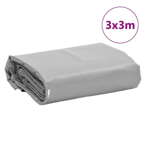 Брезент сив 3x3 м 650 г/м²