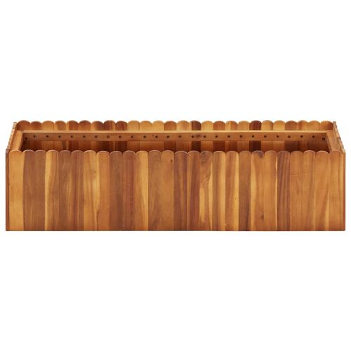 Градинска повдигната леха, 100x30x25 см, акациево дърво масив