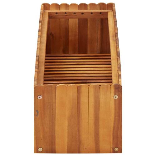 Градинска повдигната леха, 100x30x25 см, акациево дърво масив