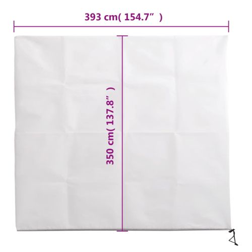 Зимно покривало за растения с цип, 70 г/м², 3,93x3,5 м