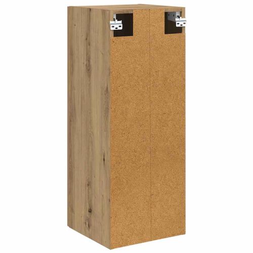 Стенен шкаф Дъб 34,5 x 34 x 90 см Инженерна дървесина и стъкло